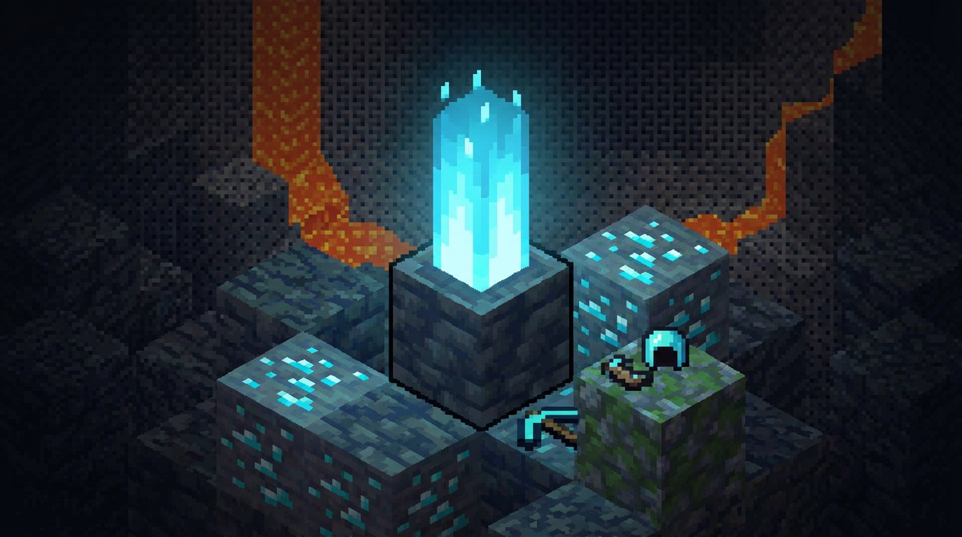 Split view of seed input field and diamond layer enabled on ore finder map